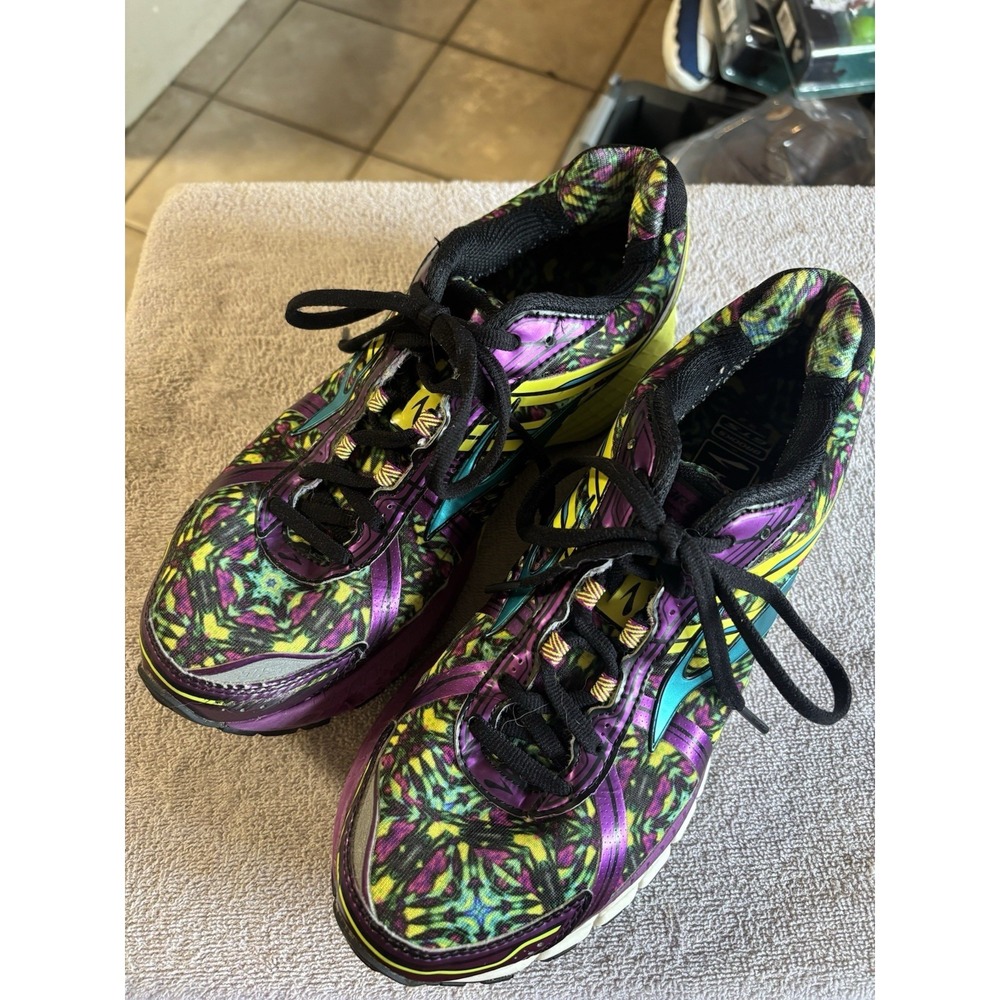 Brooks DNA Women's Tennis‎ Shoes Sneakers Purple Green Blue Lace Up 9.5M
